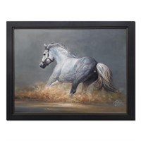 CJ Payne's "Galloping Stallion" Original Oil on Ca