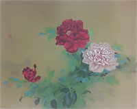 David Lee's "Red And Pink Flowers"  Limited Editio