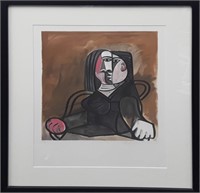 Pablo Picasso's "Femme Assise Dans un Fateuil" Lim