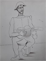 Pablo Picasso's "Arlequin Mustachu a la Guitare" L