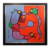 Norval Morrisseau's "Shaman And Spirits" Original