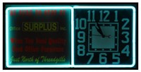 Surplus Office Inc Clock and Neon Sign