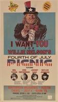 I Want You For Willie Nelsons 4rth Of July Poster