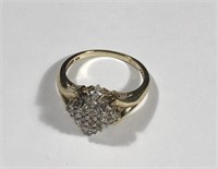 10K Diamond Cluster Ring