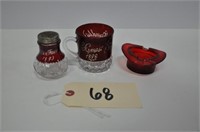 Ruby Stained Flash Glassware