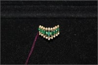 14kt yellow gold Ladies Emerald & Diamond Ring