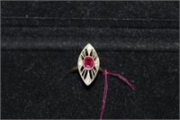 Very Nice Pllatinum top 14kt yellow gold Ruby &