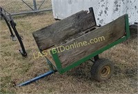Tow behind yard and garden cart