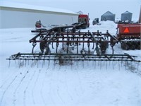 White 12ft Cultivator With 3-bar Coil Tine Harrow