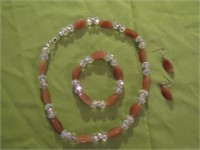 Necklace Bracelet and Earrings Set