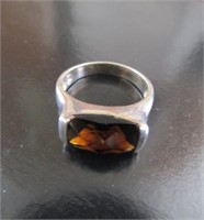 Ring with Brown Stone Size 9