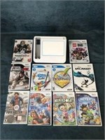 Wii Draw Electronic pad and 10 Wii games including