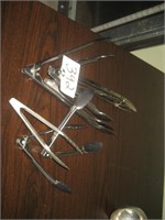 Lot of 7 Stainless Tongs