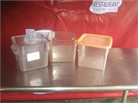 Lot of 3 Plastic Containers