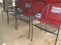 Lot of 4 Metal Patio Chairs