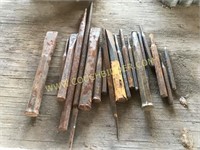Large lot of chisels and punches