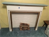 Fake fireplace & Fake wood 63”w