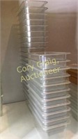 31  121/2" x 6 3/4" plastic storage containers
