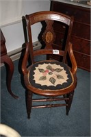 Antique Woven Seated chair (unmarked)