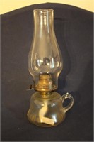 Clear Glass Oil Lamp w/ Handle