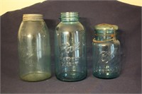 Three 2 Quart Size Ball Canning Jars