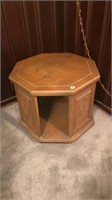 Octagon wooden end table