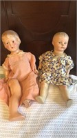 Early pair of baby dolls