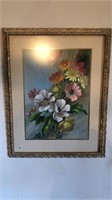 Framed art of flower bouquet