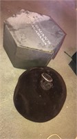 Genuine velour vintage ladies bag & box