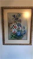Framed art of flower bouquet