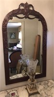 Early Victorian mahogany hall mirror