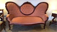 Early Victorian mahogany parlor sofa