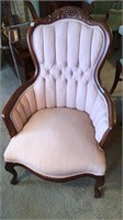 Early mahogany Victorian parlor chair