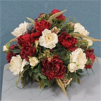 Large Red & White Artificial Floral Arrangement