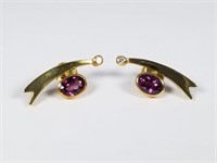750 / 18 kt Ruby & Diamond Earrings
