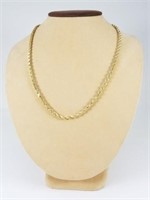 14 kt Gold Solid Rope Necklace 3.5mm