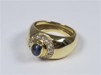 750 / 18 kt Diamond & Stone Ring