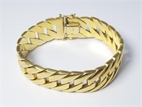 14 kt Gold Wide Link Bracelet