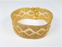 750 / 18 kt Gold Woven Bracelet