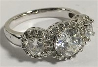 Sterling Silver And Cubic Zirconia Ring