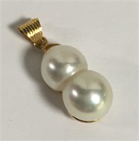 18k Gold And Pearl Pendant