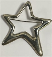 Sterling Silver Star Pin