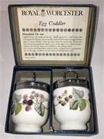 Two Royal Worcester Porcelain Egg Coddlers