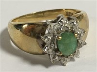 10k Gold Ring With Green Stone