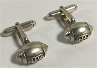 Pair Of Sterling Silver Football Cuff Links