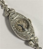 Platinum & Diamond Hamilton Ladies Wrist Watch