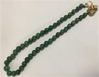 14k Gold And Jade Necklace