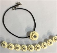Nolan Miller Floral Bracelet And Necklace