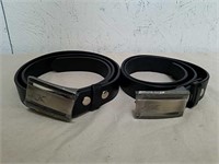 2 new genuine leather Italian design belts with