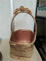 Nice wicker basket with decorative handle
